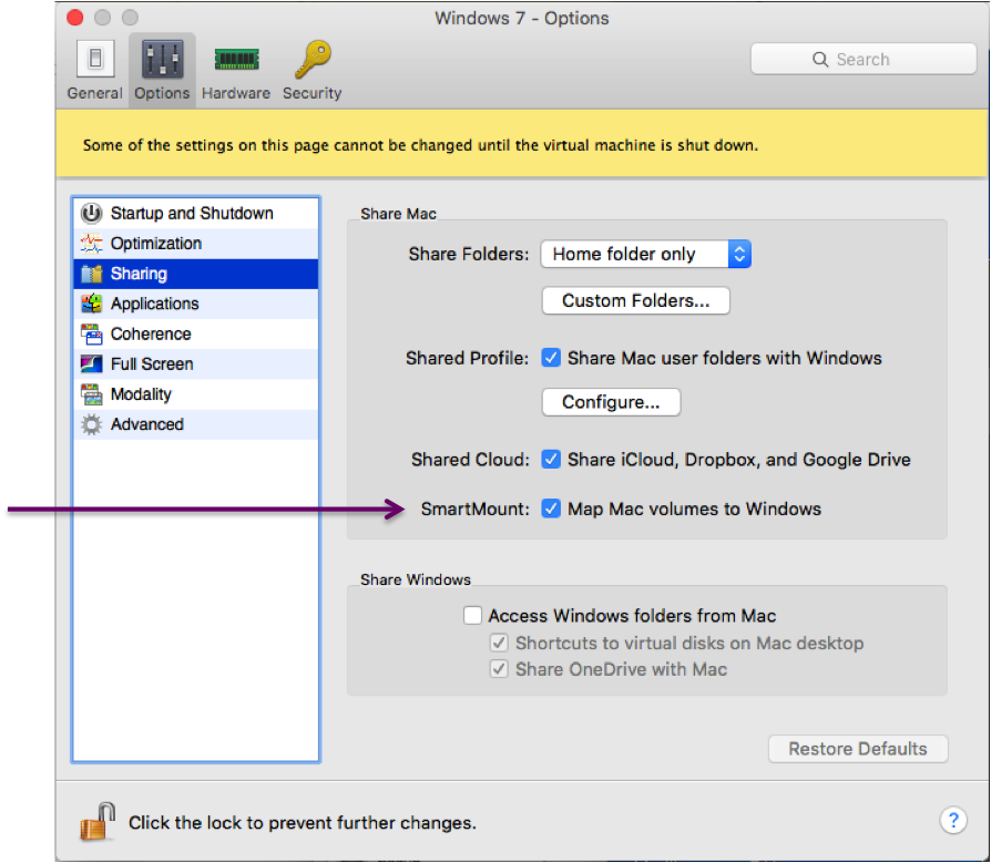 parallels for mac external drive